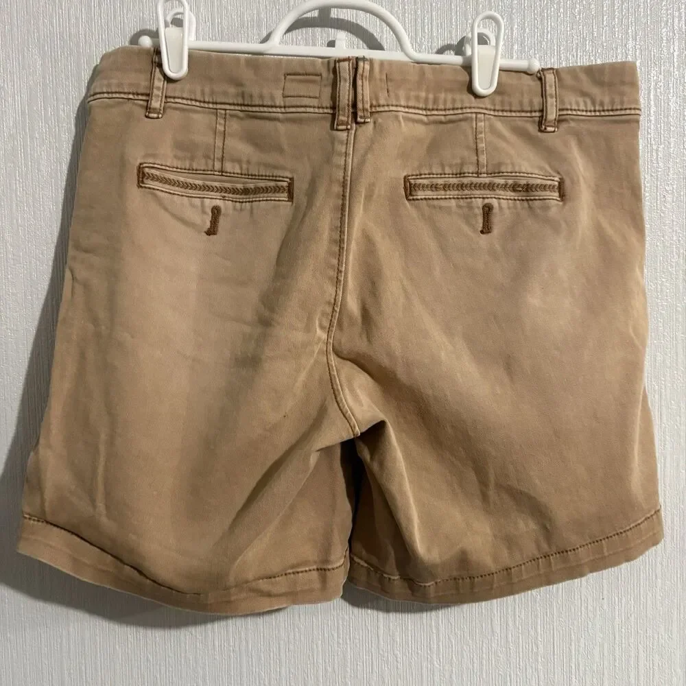 Pilcro Hyphen Shorts Tan Chino Casual Work Business Prep Anthropologie Womens 27